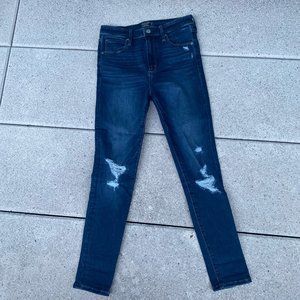 Abercrombie & Fitch Dark Wash Ripped Jeans